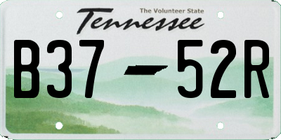 TN license plate B3752R