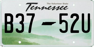 TN license plate B3752U