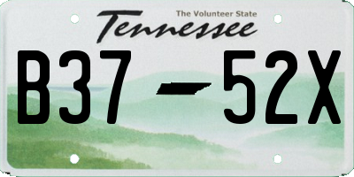 TN license plate B3752X