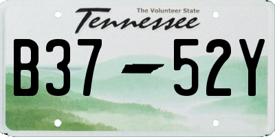 TN license plate B3752Y