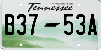 TN license plate B3753A