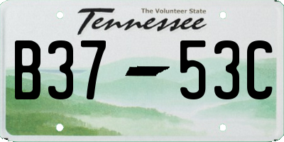 TN license plate B3753C