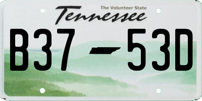 TN license plate B3753D