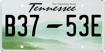 TN license plate B3753E