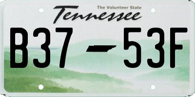 TN license plate B3753F