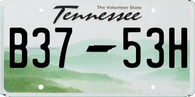 TN license plate B3753H