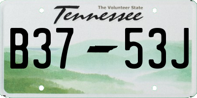 TN license plate B3753J