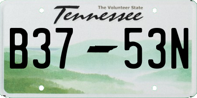 TN license plate B3753N
