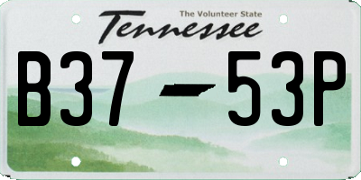 TN license plate B3753P