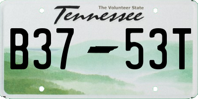 TN license plate B3753T