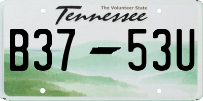 TN license plate B3753U