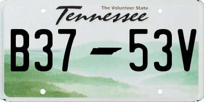 TN license plate B3753V