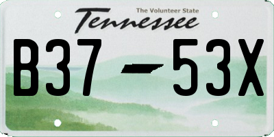 TN license plate B3753X