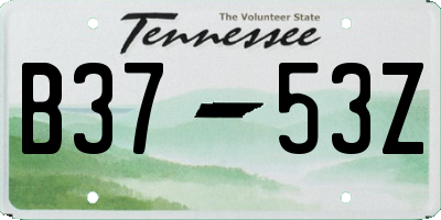 TN license plate B3753Z