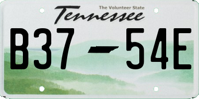 TN license plate B3754E