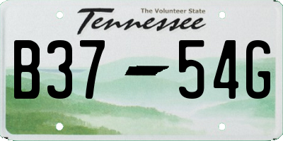 TN license plate B3754G