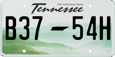 TN license plate B3754H