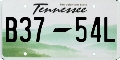 TN license plate B3754L