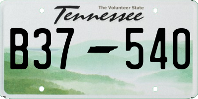 TN license plate B3754O