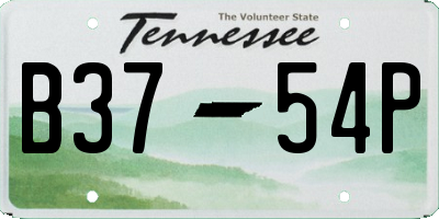 TN license plate B3754P