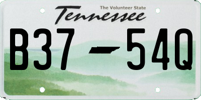 TN license plate B3754Q