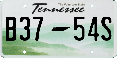 TN license plate B3754S