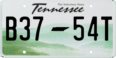 TN license plate B3754T