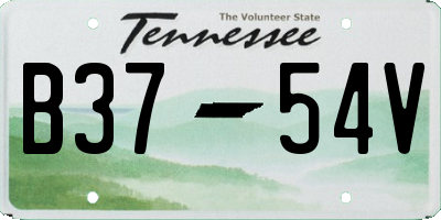 TN license plate B3754V