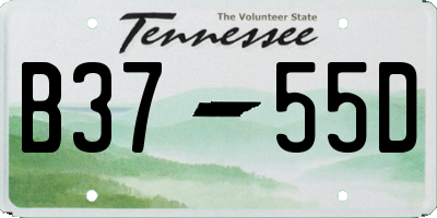 TN license plate B3755D
