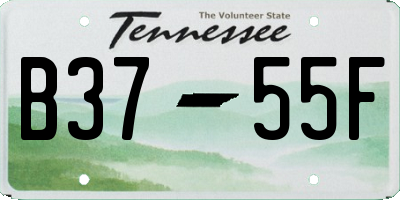 TN license plate B3755F