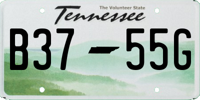 TN license plate B3755G