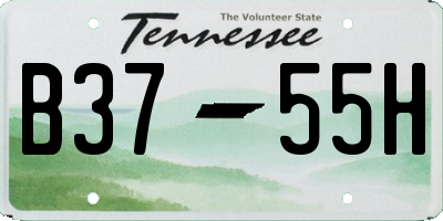 TN license plate B3755H