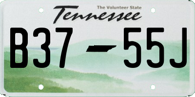 TN license plate B3755J