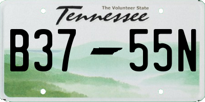 TN license plate B3755N