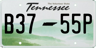 TN license plate B3755P
