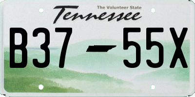 TN license plate B3755X