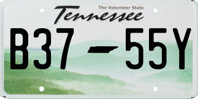 TN license plate B3755Y