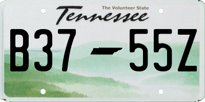 TN license plate B3755Z