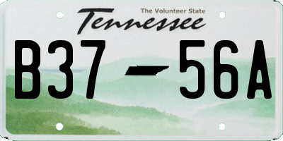 TN license plate B3756A