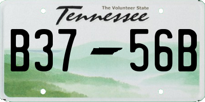 TN license plate B3756B