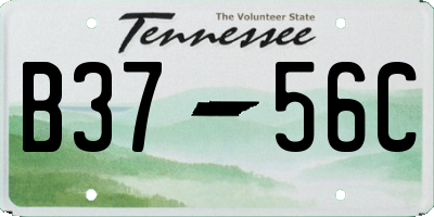 TN license plate B3756C