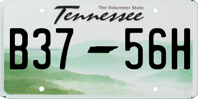 TN license plate B3756H