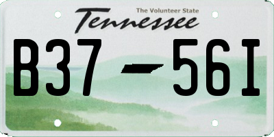TN license plate B3756I