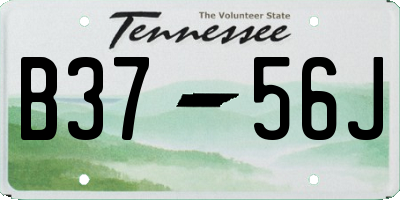 TN license plate B3756J