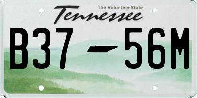 TN license plate B3756M
