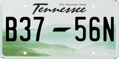 TN license plate B3756N