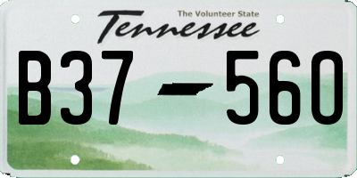 TN license plate B3756O