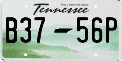 TN license plate B3756P