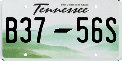 TN license plate B3756S