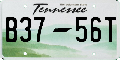 TN license plate B3756T